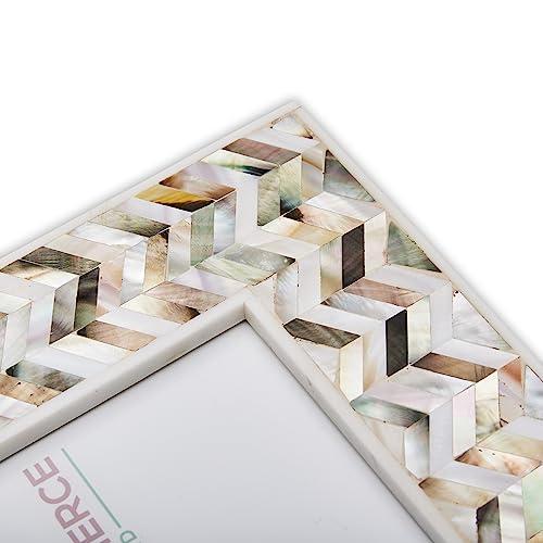 Veritas Commerce Group Handcrafted Mother of Pearl Photo Frame in Gold, Silver and White 6 x 4, 6x4 - Image 4