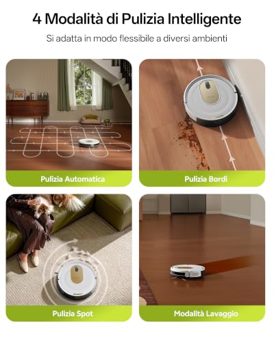 Vexilar W8 Robot Aspirapolvere Lavapavimenti 8,000Pa 2,5 Ore, Silenzioso Aspirapolvere Robot Potente per Pavimenti/Tappeti,Controllo Vocale/APP/Telecomando - Immagine 1