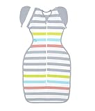 Love to Dream Swaddle UP 50/50 Lite, Multi Stripe, Medium, 13-18.5 lbs