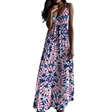 Épaisseur : standard Maxi chemise sans manches sexy tenue sexy vêtements avec imprimé femmes plage tropicale Backless robe femme robe en mousseline de soie robes femmes, bleu, L