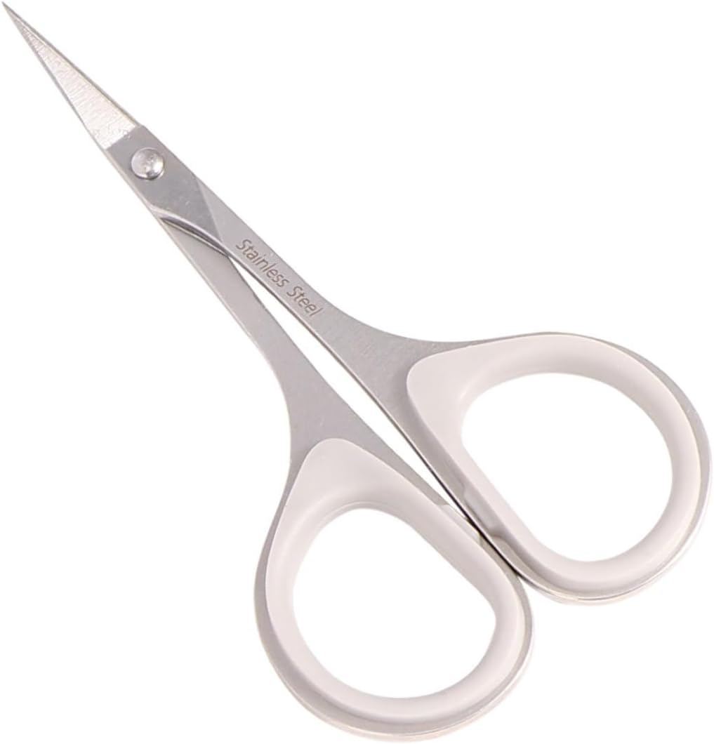3pcs Hair Trimmer Scissors Stainless Steel Nasal and Eyebrow Scissors for Safe Grooming