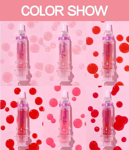 Easilydays Lip Gloss Plumper Glossy Lip Lipstick, Lifter Gloss, Hydrating, Volumizes, High-Shine, Lip Plumping Lip Glass Mirror Lip Glaze Lip Makeup, Plump And Pout Lip Plumper for Women Girls