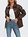 AUTOMET Womens Oversized Leather Jackets Zip Up Coats Faux Motorcycle Bomber Outfits Fall Trendy Fashion Winter Clothes 2026 Brown L