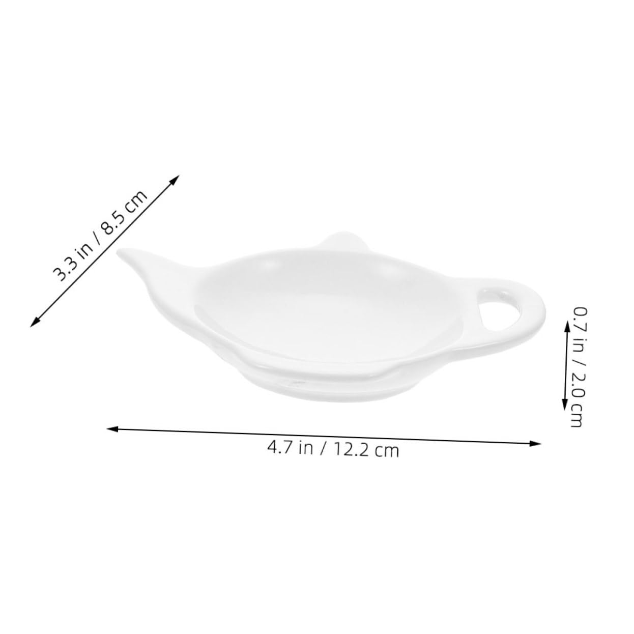 PRETYZOOM 4 Pack Tea Bag Plate Coaster Teabag Tray Teapot Shape Dish Tea Organizer