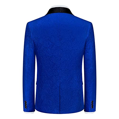 Men's 2 Piece Suit Slim Fit Jacquard Tuxedo One Button Shawl Lapel Paisley Jacket Pants Suits Set For Men Party Wedding #TOP2