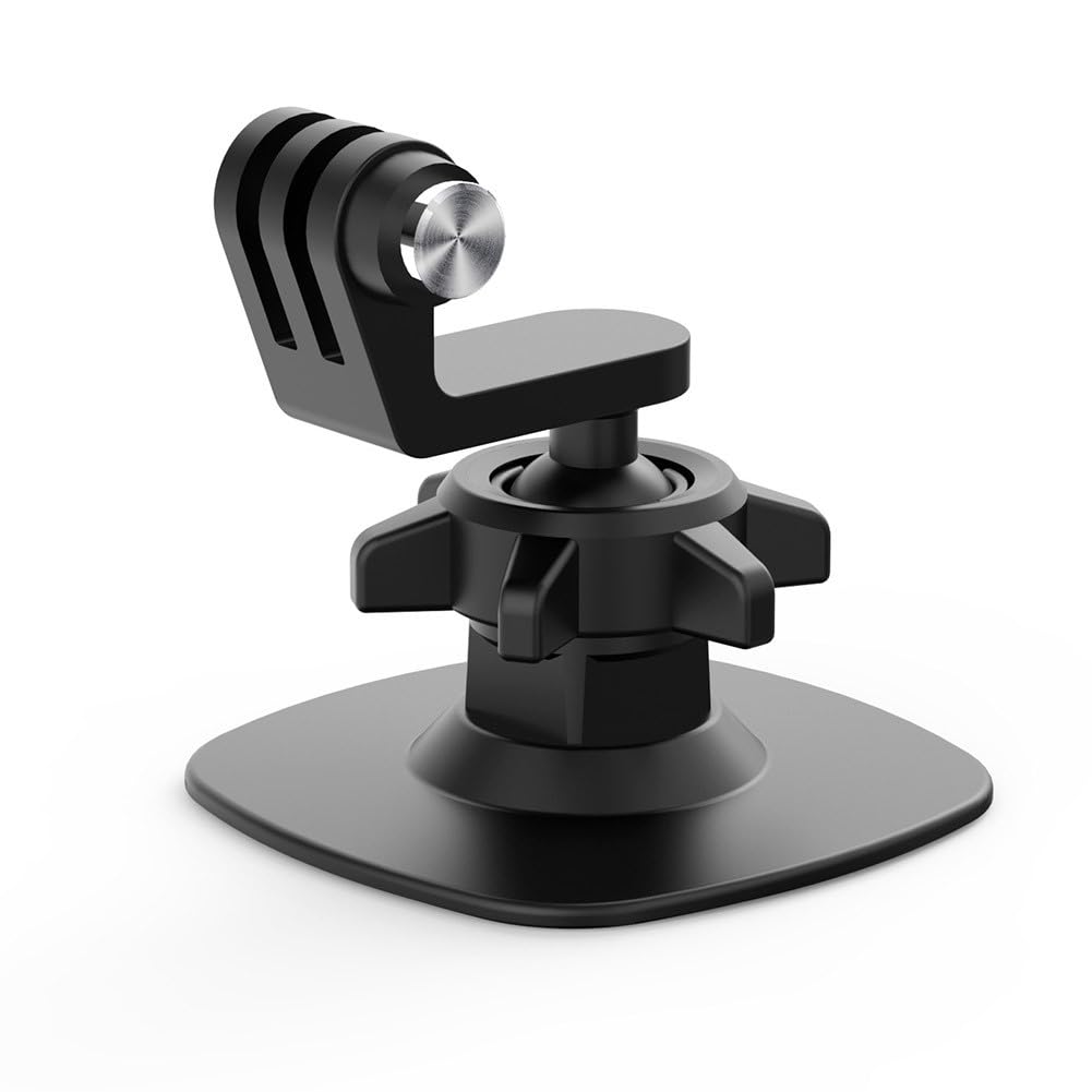 Soporte para casco de cámara de acción y base flexible giratoria de 360 grados con fuerte adherencia para soporte de TPU, color negro
