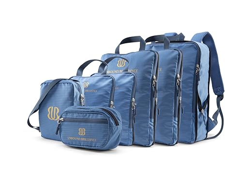 Unbound Brilliance Lightweight 7-Piece Multifunctional Luxury Compression Packing Cube Set - Expandable Zipper Luggage Organizers, Space-Saving Packing System, Wrinkle Reducing by Unbound Brilliance - Used condition - US$25.49