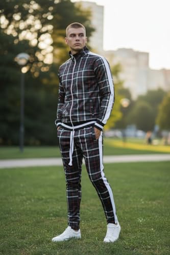 Image of SCREENSHOT-TRACK JACKET Mens Urban Hip Hop Premium Track Jacket - Slim Fit Side Taping Sportswear Urbanwear Streetwear Top