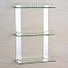 Produktbild Ghelf Space Aluminium Dreifach-Glasregal Wandmontiertes Bad-Organizer-Regal aus Aluminium und Glas Badezimmer Quadratisches Dusch-Organizer-Regal Eloxiertes Badregal (Größe : 60cm)