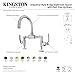 Kingston Brass KS2170KL Whitaker Industrial Style Bridge Bathroom Faucet with Pop-Up Drain, Matte Black