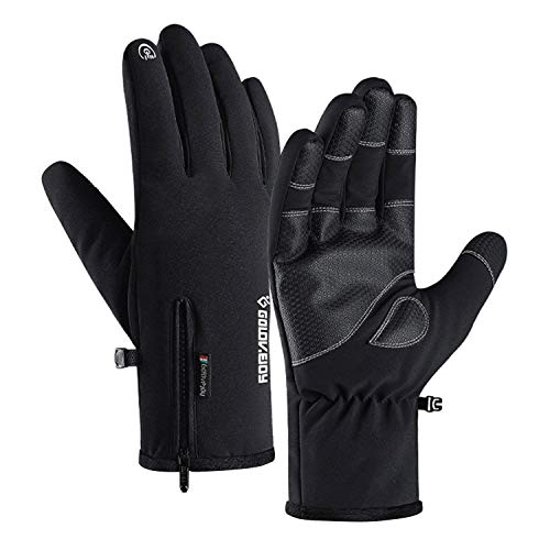 Jeniulet 100% Waterproof Winter Gloves -30℉ Warm Windproof All Fingers Touch Screen Gloves