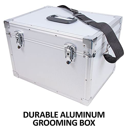 Dura-Tech Locking Aluminum Grooming Box | Essential Horse Care Storage | Durable Aluminum Build | Large Capacity | Lockable Security | Portable Design