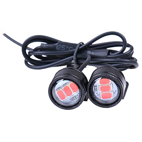 Torcia elettrica ad standby ultra-lunga 2pcs Motorcycle Rearview Speck Eagle Eye 3 LED Flash Strobe Luci rosse Come banca di potenza e accessori da campeggio