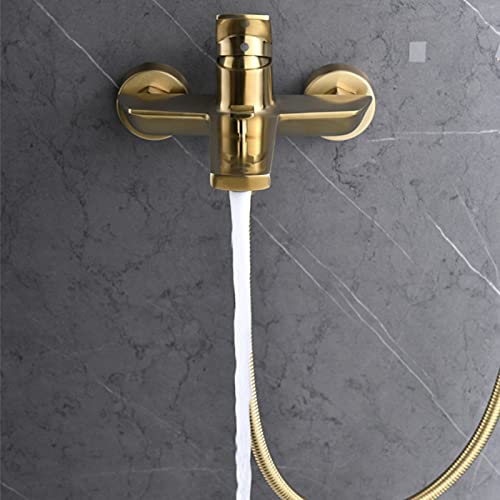 Robinet de baignoire mural avec douchette à main mitigeur design - 5