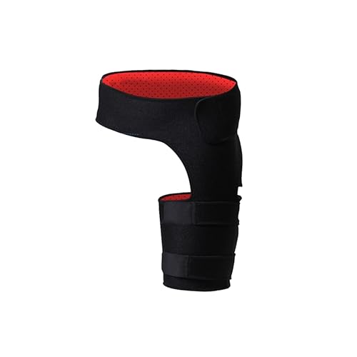 Protector de cadera ajustable Soporte de compresión para piernas y cadera Correa elástica negra para la ingle para más rápido de tensión muscular,