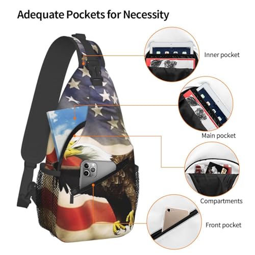 Bolso cruzado para hombre tipo bandolera con bandera americana miniatura 4