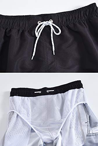 Tyhengta Men's Board Shorts Quick Dry Swim Trunks with Mesh Lining4