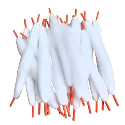 Cotton Bacon 40-Piece Fast-Absorbing Shoelaces - DIY Coil Cord Wick Quick-Dry Organic Shoelace Cotton Sticks for Crafts & Repair (40 Orange)