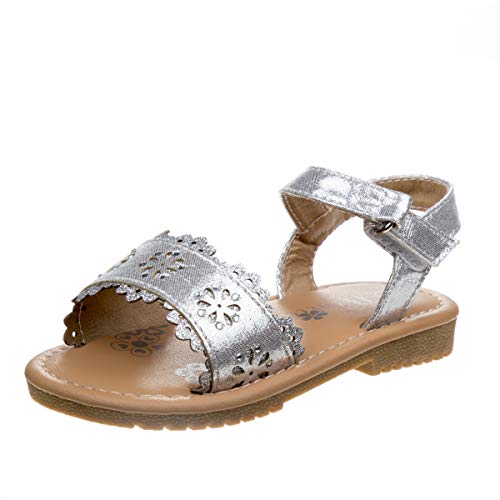 Josmo Girls Samara Sandal, White, 9 Toddler