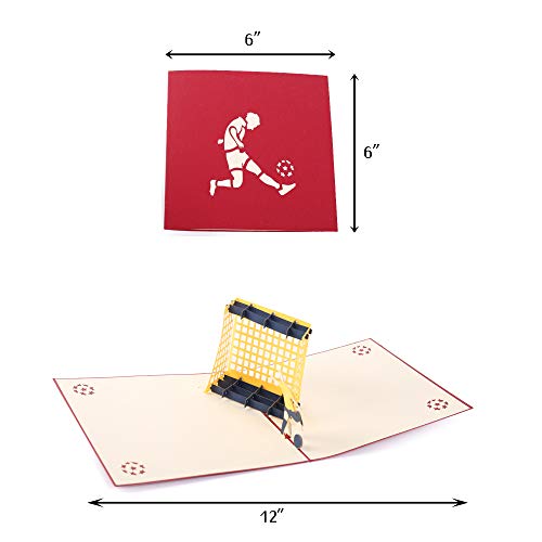 Handmade 3D Pop Up Cards - Soccer Handmade Pop Up Greeting Card For Your Loved Ones, Wedding Anniversary Card For Couple, Valentine Day, Happy Birthday Cards #TOP3