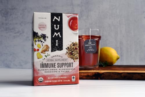 Image of Numi Organic Immune Support Tea, 16 Herbal Tea Bags, Caffeine Free