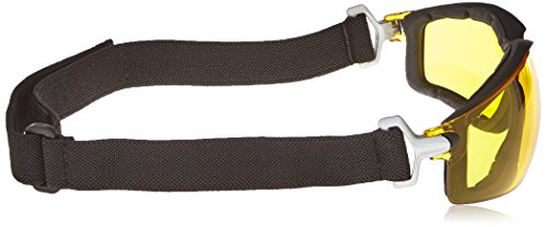 Mcr Safety Rt114Af Rattler Nylon Indirect Vented Elastic Strap Dielectric Glasses With Black Frame And Amber Anti-Fog Lens #TOP2