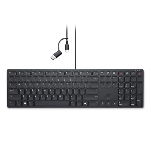 Dell KB525C Wired Collaboration Keyboard - USB-C & USB-A...