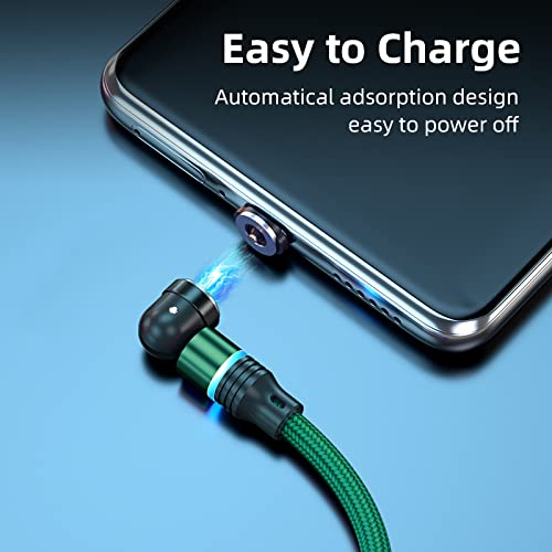磁気充電ケーブル 回転式 磁気携帯電話充電器 LED付き 4パック Micro Type 【ANMIEL】 CおよびiProductデバ