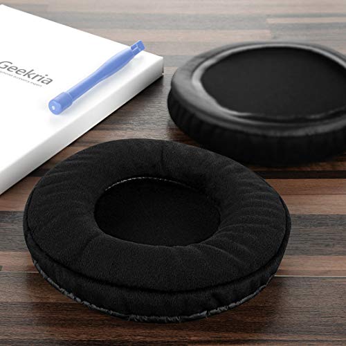 Almohadillas de repuesto para auriculares Geekria Comfort Velour para ATH-AD1000x, AD2000x, AD900x, AD700x, AD500x, A500, A500x, A700, A900x, A950lp (Negro) miniatura 4