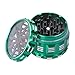 Ausma Molinillo De Hierbas,Premium Aluminio 4 Piezas Grinder metalico para Hierbas y Especias con Colector De Polen,2.5 Inch Verde_Negro