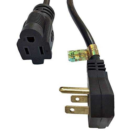 Electriduct Flat Plug Power Extension Cord - 15 Feet - | 125V | 3 Prong | 16AWG | 13 Amp | 1625W | UL Listed - Thumbnail 6