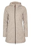 Elkline Damen Fleecemantel Morningdew mit weichem Fleece innen und meliertem Strick außen