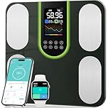 Scales for Body Weight & Fat, Body Fat Scales with 4-Electrode, Digital Weighing Scales with App (20 Metrics) to Measures BMI, Muscle Mass, Visceral Fat, Hydration Level - Smart Bathroom Scales 180kg