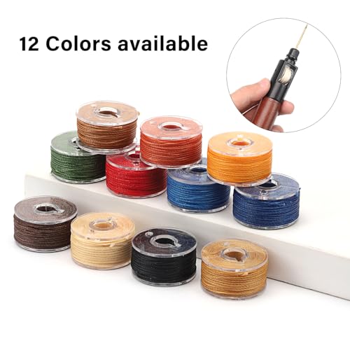 WUTA hilo encerado para coser manual 5 piezas crema miniatura 2