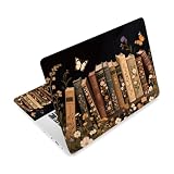 CRAFTYMELODY Laptop Skin Sticker Decal PVC Vinyl Quote Sticker Notebook PC Protector Waterproof Scratch Resistant Laptop Skin for 12.1 13 13.3 13.6 14 15 15.3 16 Inch Vintage Book Style