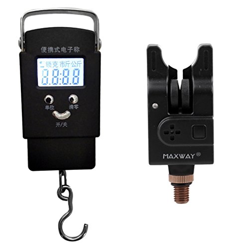 YIJU Alerta de Pesca à Prova D'água para Picadas de Pesca + Balança Digital Suspensa