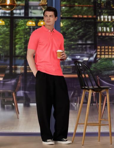 Image of Allen Solly Men's Polo T‑Shirt | Comfortable Rich Cotton Blend, Band Collar, Regular Fit | Stylish & Premium All Day Wear