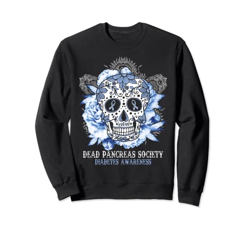 Dead Pancreas Society Diabetes Awareness Sugar Skull presentes camisola
