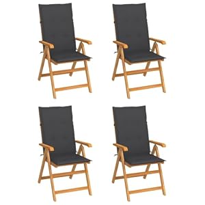 Generisch Generisch Gartenstühle 4 STK. mit Anthrazit Kissen Massivholz Teak,Möbel,Gartenmöbel,Gartensitzmöbel,Gartenstühle-3065530 Generisch Generisch Gartenstühle 4 STK. mit Anthrazit Kissen Massivholz Teak,Möbel,Gartenmöbel,Gartensitzmöbel,Gartenstühle-3065530
