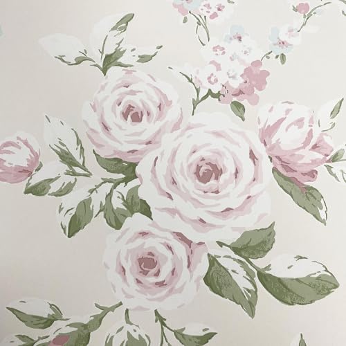 Muriva Canterbury Papier peint floral Crème/rose 165507