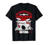 divertente drummer batterie regali vecchio alla batteria maglietta