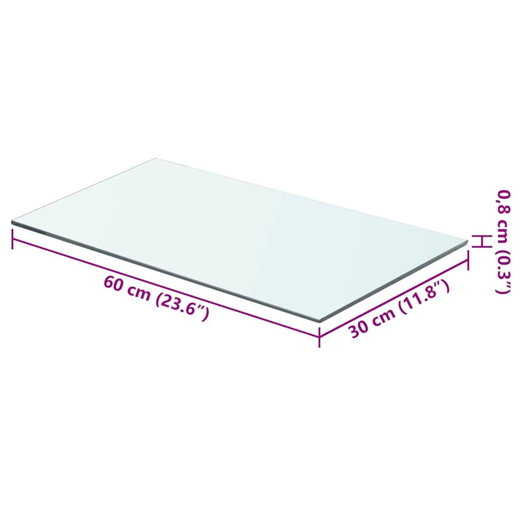 Ripiani in vetro temperato trasparente 2 pezzi pannello 60 x 30 cm per parete moderna espositore bancone resistente carico 15 kg facile pulizia durevole vetri