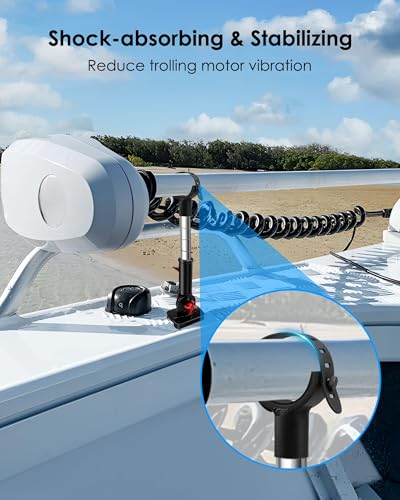 Boat Trolling Motor Stabilizer Mount Support Fits for Minn kota Terrova/Riptide Terrova/Ulterra/Riptide Ulterra/PowerDrive/Riptide PowerDrive, Adjustable Trolling Motor Stabilizer - Thumbnail 2