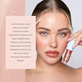 fleeky błyszczyk do ust – Volume Lip Plumper dla pełnych ust – nawilżająca pielęgnacja ust z błyszczącym wykończeniem – Rose Nude, Toffee Brown, Cherry Red (Toffee Brown)