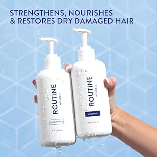 Routine Wellness Shampoo and Conditioner Set for Thinning Hair - Volumizing & Strengthening - Color Safe Shampoo for Hair Loss & Healthier Hair - Cucumber (Pack of 2)