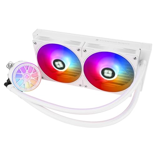 Thermalright Aqua Elite 240 V6 ARGB - Enfriador de líquido para CPU de color blanco, bomba eficiente PWM regulada, para AM4/AM5, Intel LGA1150/1151/1200/2011/1851/1700, enfriador integrado refrigerado