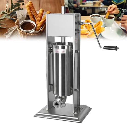 SICWEDIM Electric Churro Machine - Fully Automatic Stainless Steel Commercial Doughnut Maker - 5L Capacity - Ideal for Latin Desserts & Snacks (5l)