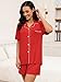 Umeyda Pajama Sets For Women 2 Piece PJ Sets Short Sleeve Lounge Set Fashion Sleepwear, Red, XS