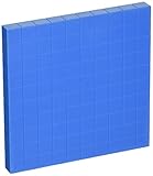 School Smart Base Ten Components Plastic Flats - 1 x 10 x 10 - Pack of 10 - Blue