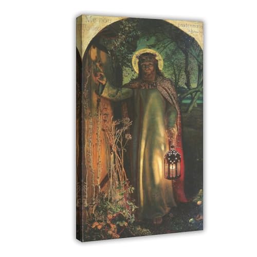 Affiche Jésus frappant à la porte de William Holman Hunt 61x91 cm avec cadre à suspendre